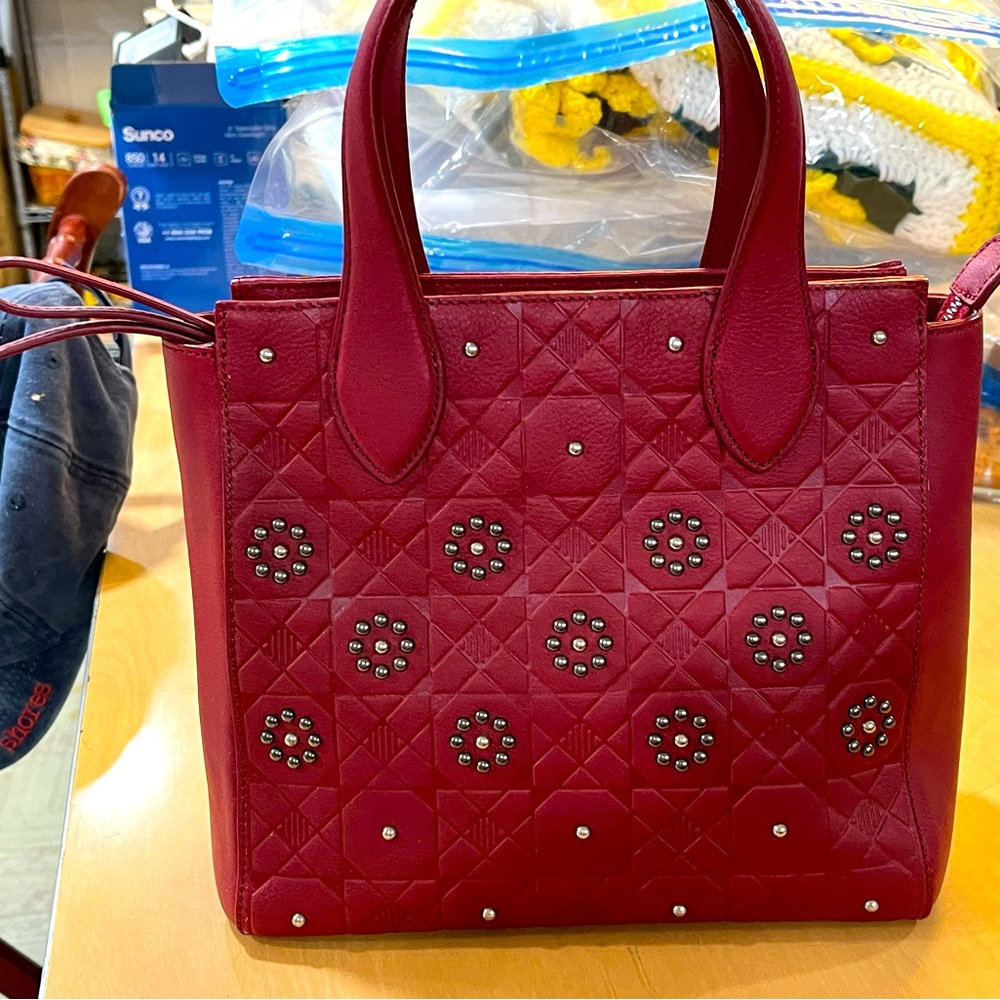 Brighton Red Studded Tote Bag